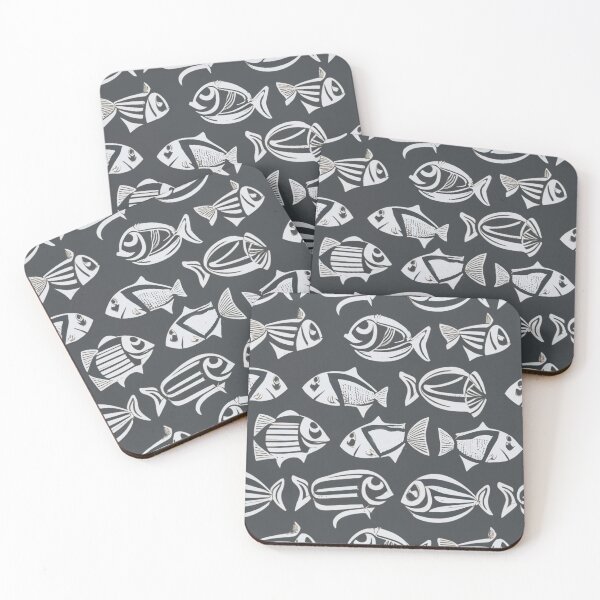 Item preview, Monochromatic Fish Pattern designed and sold by Tamas Das.