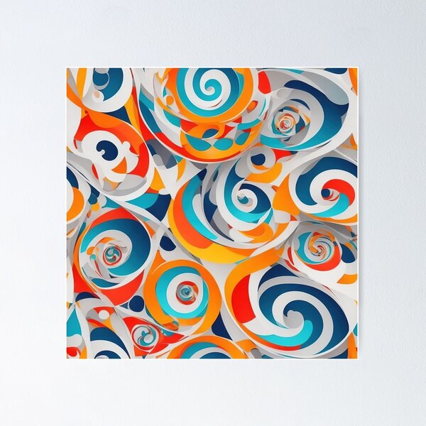 Item preview, Spirals, abstract pattern, dynamic composition designed and sold by CoolPixels.