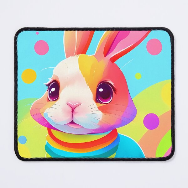 Item preview, colorful Adorable Mini Rex Rabbit designed and sold by purrfect pattern.