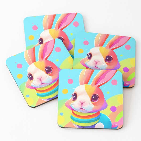 Item preview, colorful Adorable Mini Rex Rabbit designed and sold by purrfect pattern.