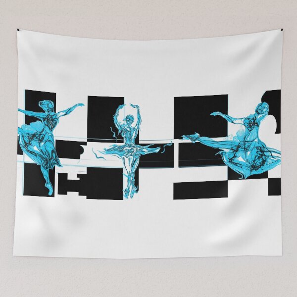 Item preview, Dazzling Blue Ballet Dancers designed and sold by SRKFineArt.