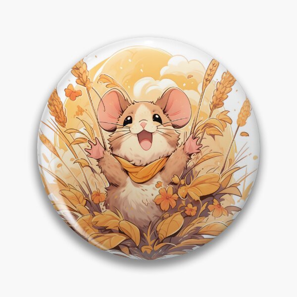 Item preview, Happy Harvest Mouse in Wheat Field designed and sold by InkedBeasts.