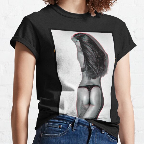 Pinup Girl T Shirt for Men - Sexy Tattoo Model Implied Nude Premium T-Shirt
