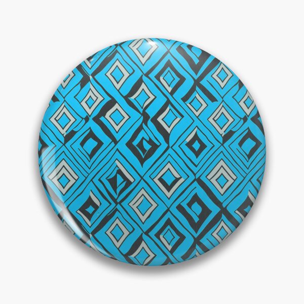 Item preview, Blue and black geometric, 70s glam, retro designed and sold by CoolPixels.