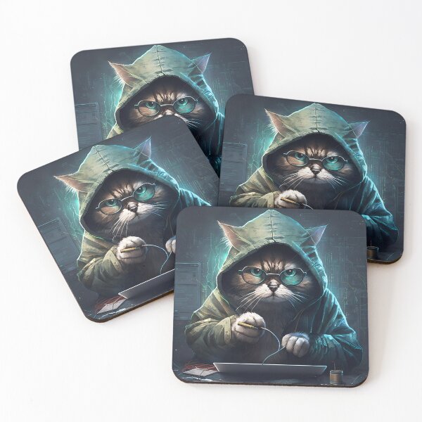Item preview, “Hacker Meowtrice: The Feline Revolution” designed and sold by Art-Vortex-fr.