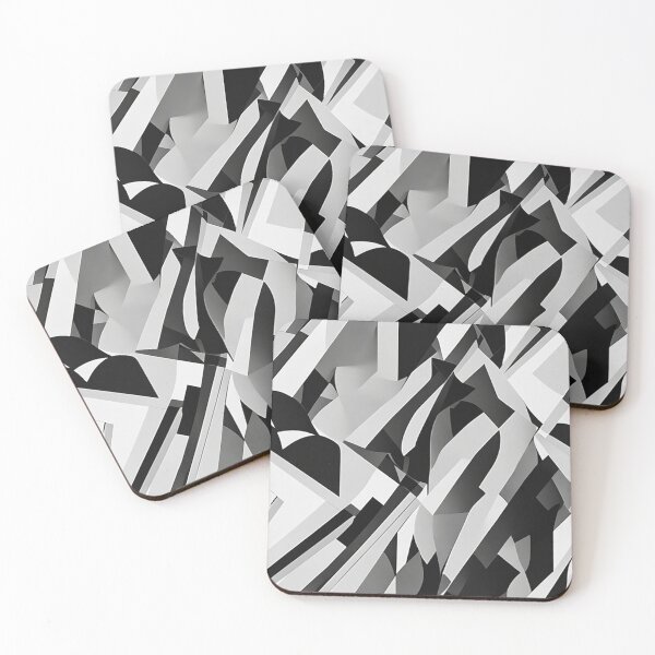 Item preview, Intersecting lines, monochromatic, abstract art designed and sold by CoolPixels.