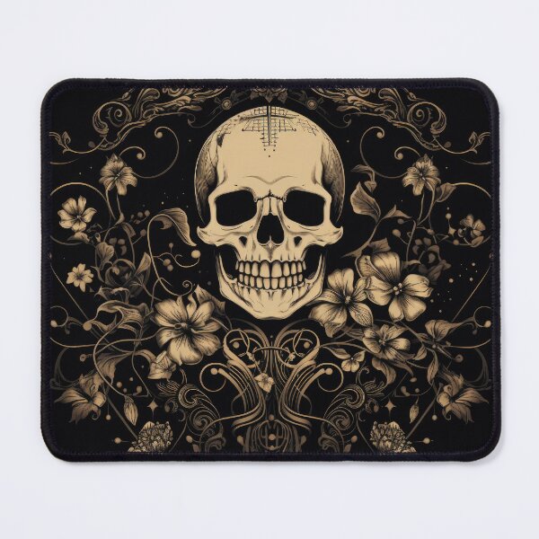 Item preview, Vintage - Floral Death in Beige and Black designed and sold by DigitlEmporium.