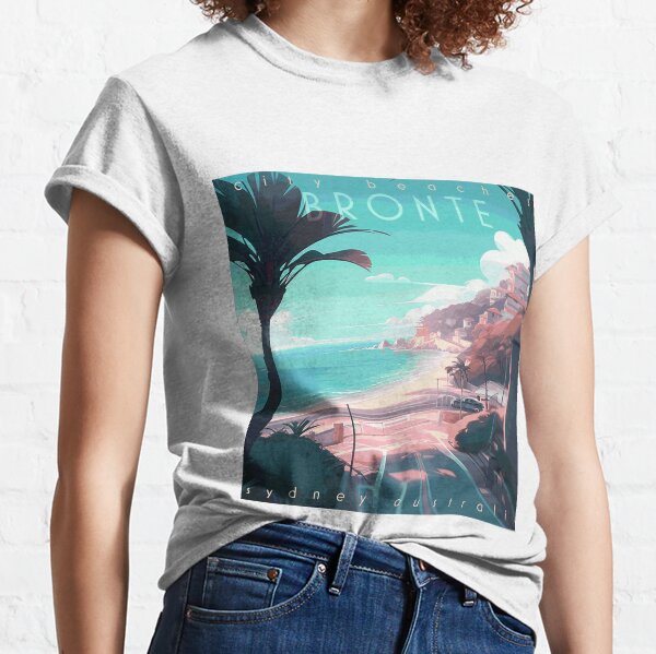 Bronte Beach Sydney Australia Retro Vintage Poster Classic T-Shirt