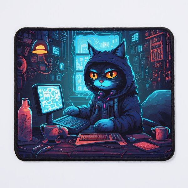 Item preview, “Hacker Meowtrice: The Feline Revolution” designed and sold by Art-Vortex-fr.