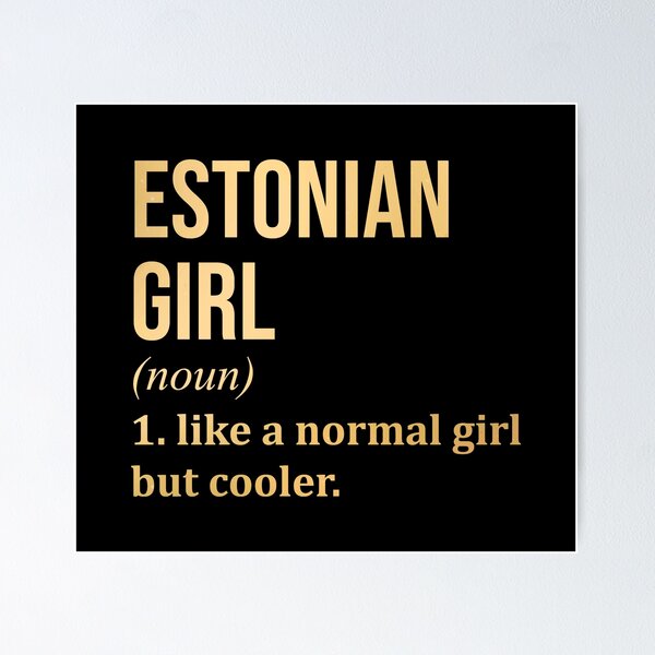 Item preview, Estonian Girl Definition Estonia in Gold designed and sold by XCIV.