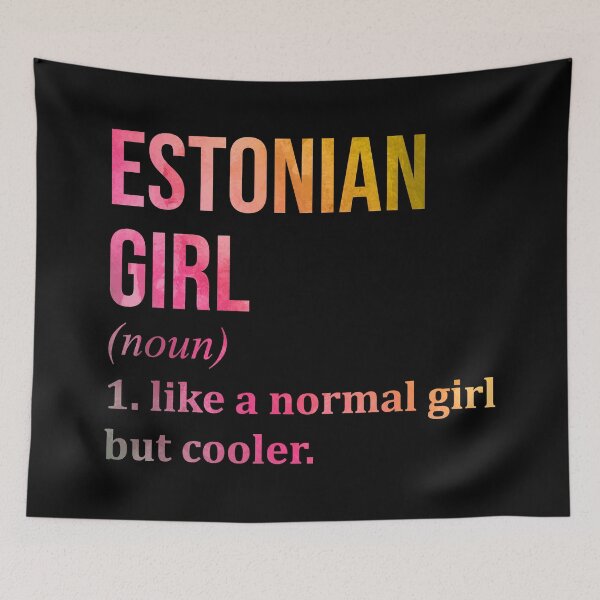 Item preview, Estonian Girl Definition Estonia in Watercolor designed and sold by XCIV.