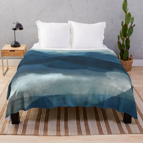 Artikelvorschau, Natur, Berg, Wald, Muster, Geometriemuster, Welle, Blau entworfen und verkauft von mintdiamond21.