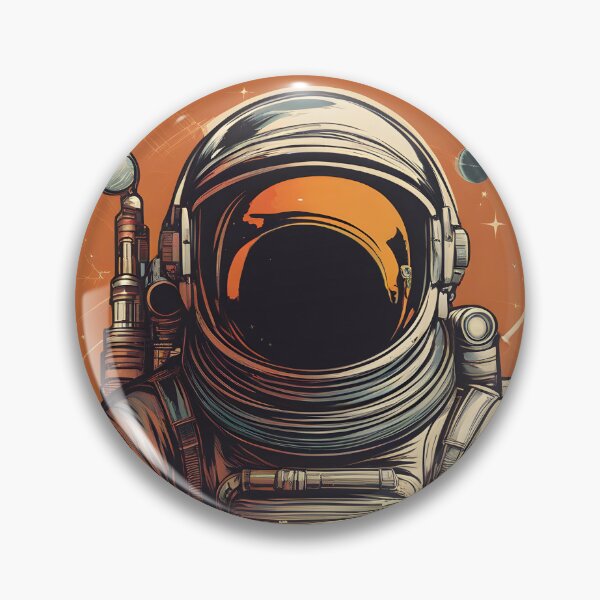 Aperçu de l'œuvre Conception d'astronaute rétro Spaceman 1 créée et vendue par RandomJunction.