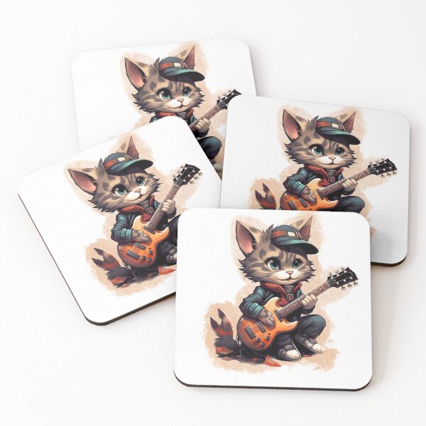 Item preview, Cool cat play the guitar designed and sold by Beauterbean.