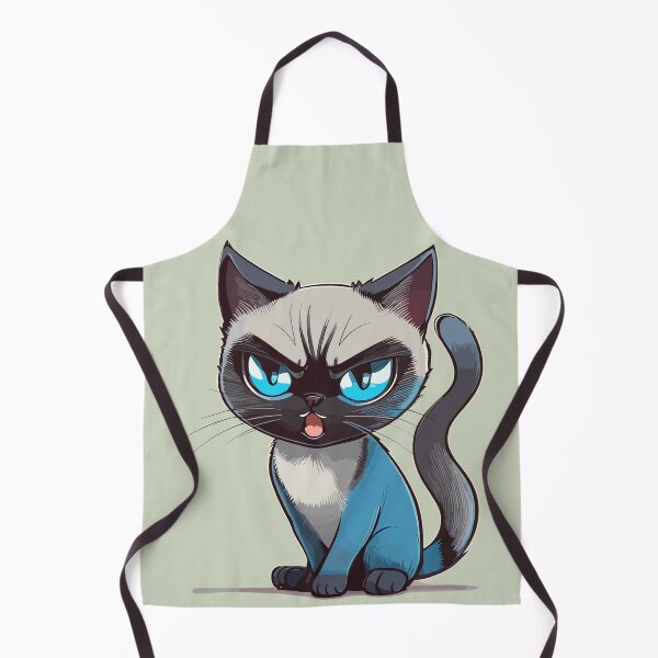 Item preview, Angry little Siamese Cat - pale green designed and sold by purrfect pattern.