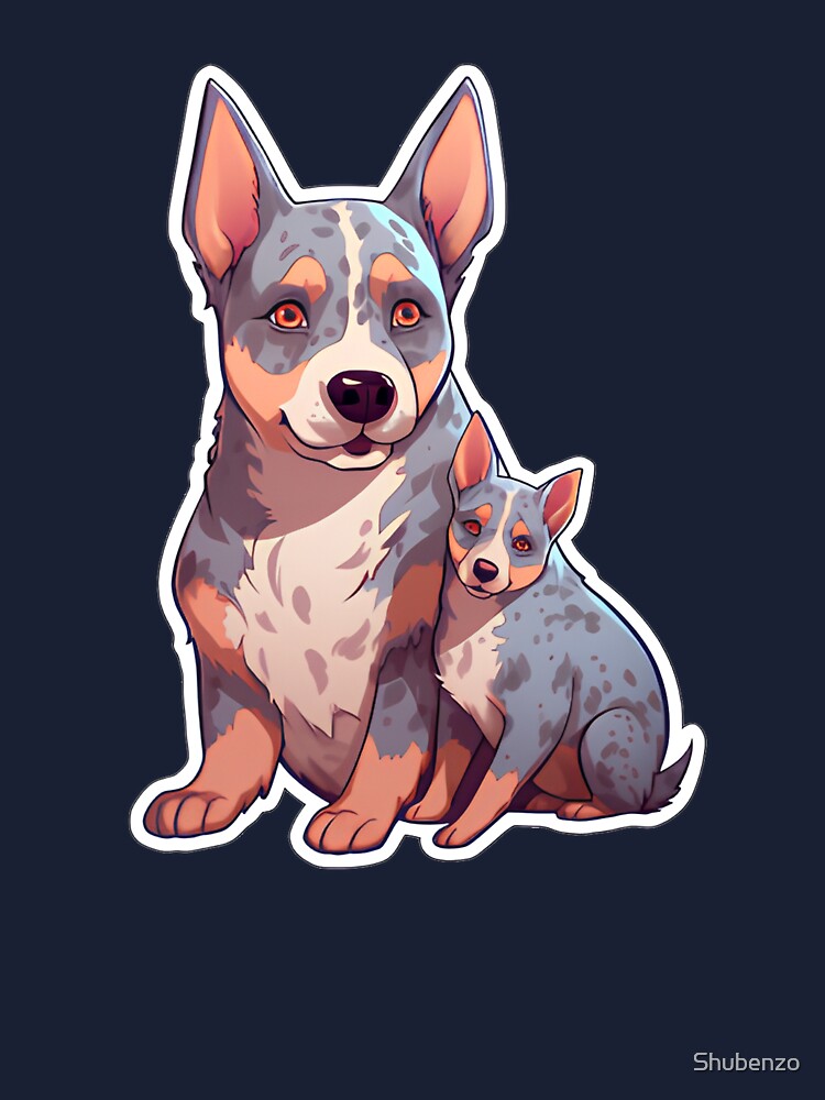 Cartoon Blue Heeler Pup Kids Cup