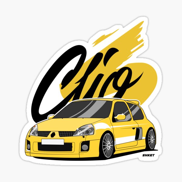8pcs Car Racing Stickers For Renault Clio 2 3 4 Mk2 Mk3 Mk4 Auto