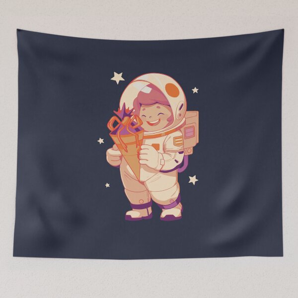 Item preview, Girl astronaut with school bag designed and sold by DerSenat.
