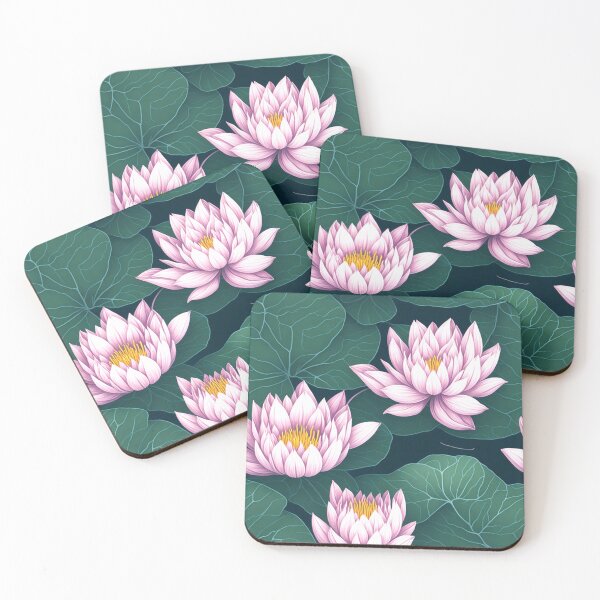 Item preview, Water Lily Pattern Design - Serene Floral Artwork designed and sold by BDLuck2021.