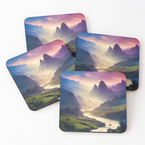 Item preview, Fantasy Landscape 04 River and Magical Mountains designed and sold by mhfoto.