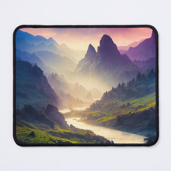 Item preview, Fantasy Landscape 04 River and Magical Mountains designed and sold by mhfoto.