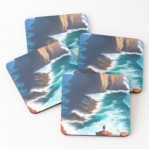 Item preview, Dramatic Coastal Cliif with Waves designed and sold by Arkneer.