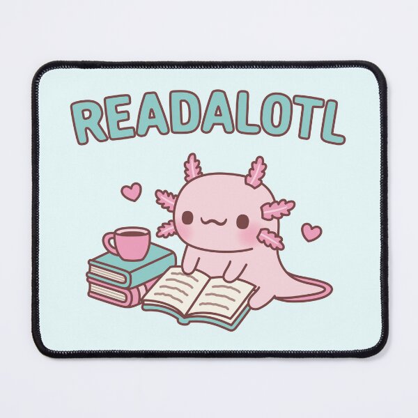 Item preview, Cute Axolotl Reading A Book Readalotl Funny Pun designed and sold by rustydoodle.