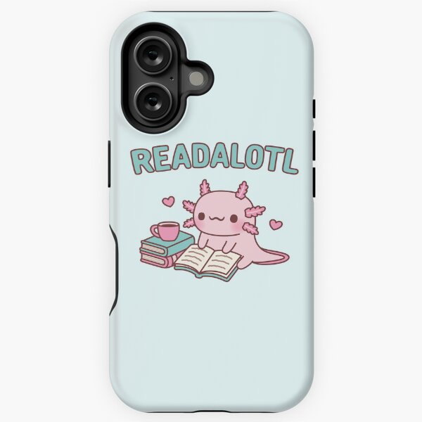 Artikel-Vorschau von Niedlicher Axolotl, der ein Buch liest. Readalotl, lustiges Wortspiel, designt und verkauft von rustydoodle.