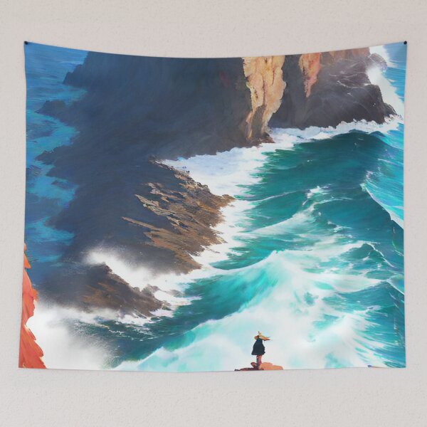 Item preview, Dramatic Coastal Cliif with Waves designed and sold by Arkneer.