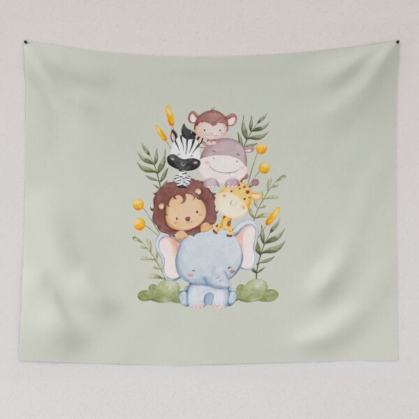 Item preview, Adventure cute safari animals kids duvet cover designed and sold by Scenic.