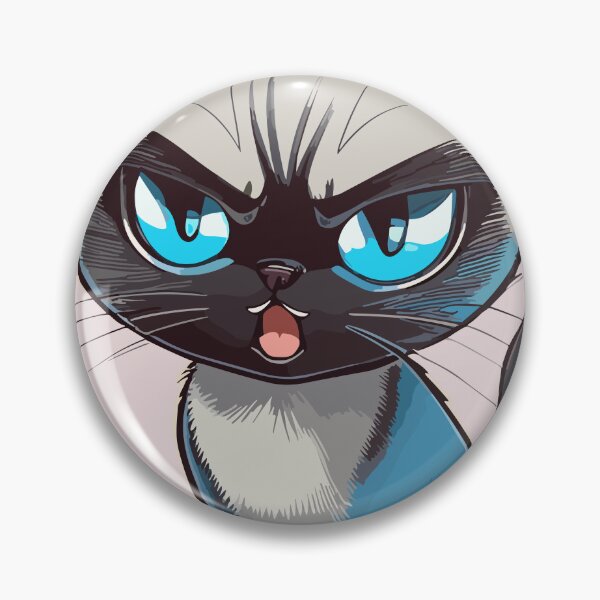 Item preview, Angry little Siamese Cat - vanila pink designed and sold by purrfect pattern.