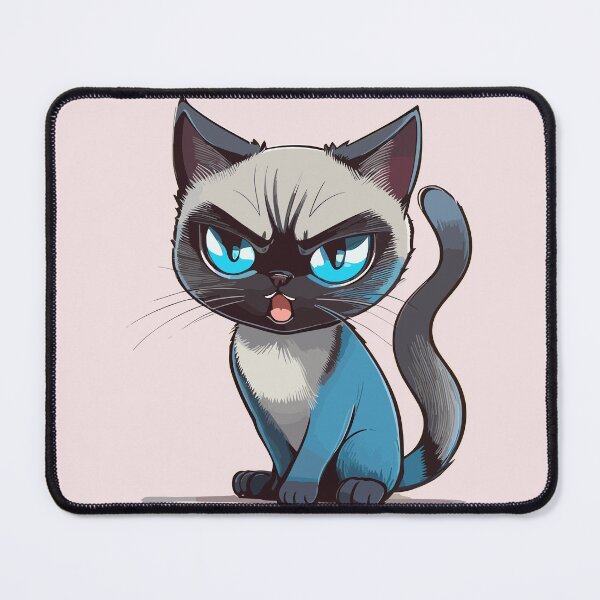 Item preview, Angry little Siamese Cat - vanila pink designed and sold by purrfect pattern.
