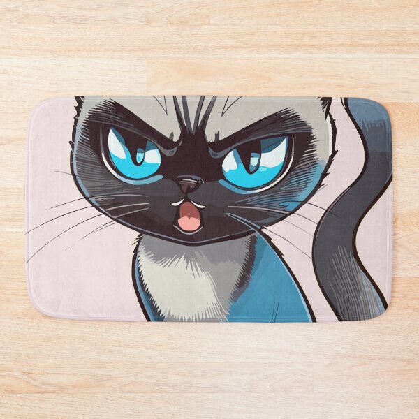Item preview, Angry little Siamese Cat - vanila pink designed and sold by purrfect pattern.