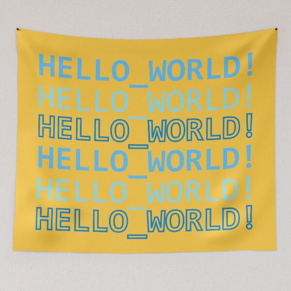 Item preview, HELLO_WORLD! Blue designed and sold by Warrioll.