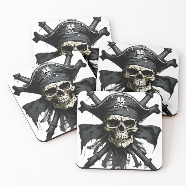 Item preview, Pirate Skull Captaing Flag Design designed and sold by DreamLoreArt.