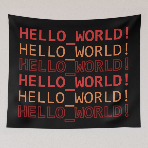 Item preview, HELLO_WORLD! Dark red designed and sold by Warrioll.