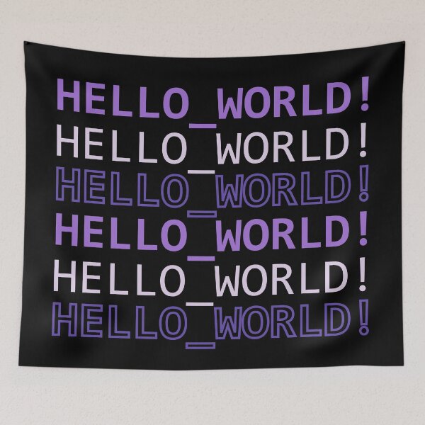 Item preview, HELLO_WORLD! Purple designed and sold by Warrioll.