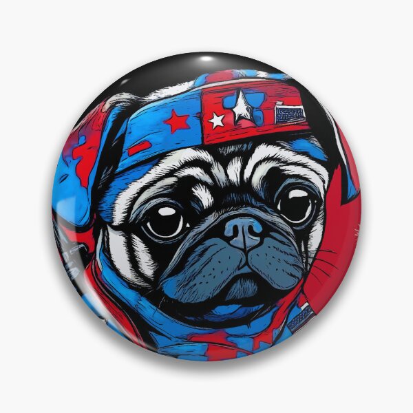 Item preview, Pug in the Military 2 designed and sold by RedBluffTraders.