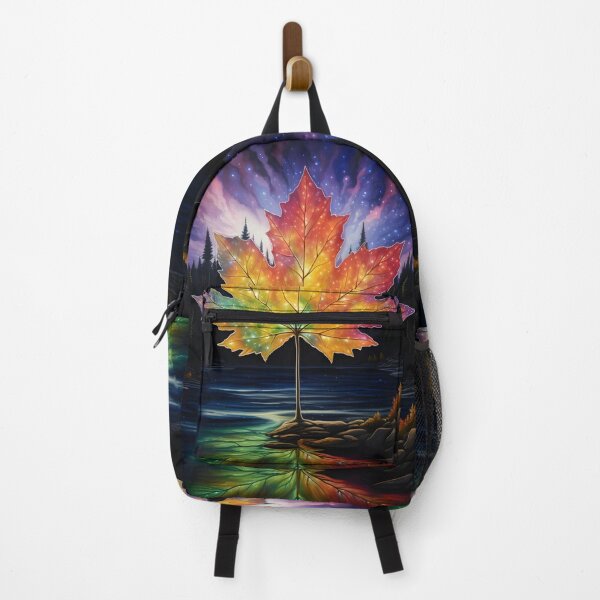 Item preview, Fall Autumn Northern Light Aurora Borealis Maple Leaf Tree designed and sold by NLTees.