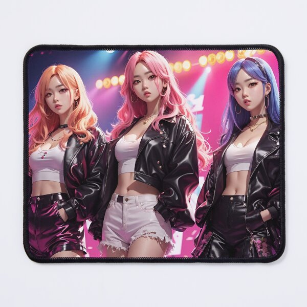 Item preview, K-Pop All Girl Band - On Stage - Anime Style designed and sold by Seneku-Design.