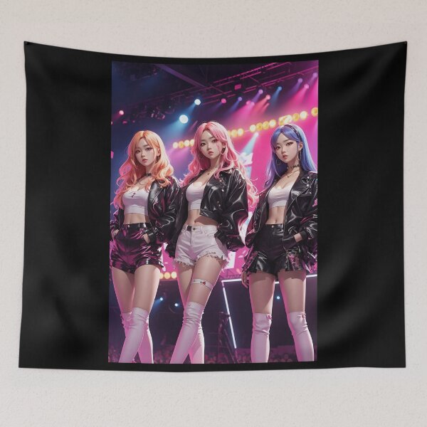 Item preview, K-Pop All Girl Band - On Stage - Anime Style designed and sold by Seneku-Design.