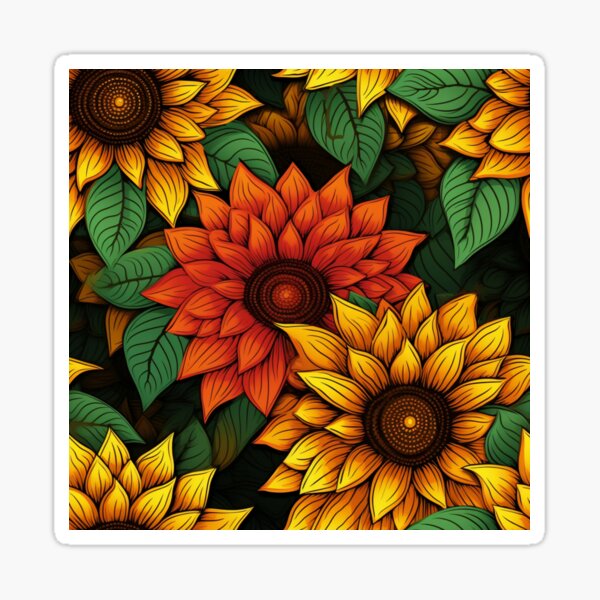 Vinilo adhesivo para pared, diseño de girasol, flores de girasol, flores de  jardín, flores de primavera, diseño de silueta de primavera, vinilo