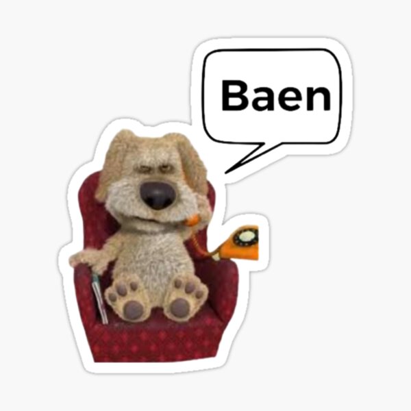 Talking ben Sticker for Sale by kuklistyle