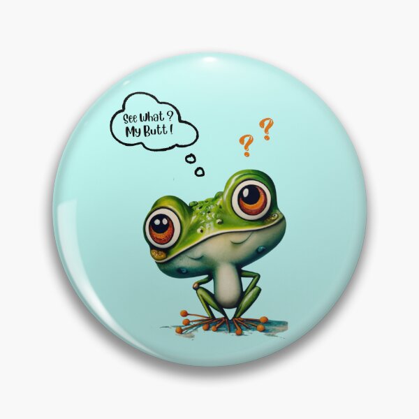 Item preview, Frog Butt Cutie Green Frog Questioning designed and sold by netfires.