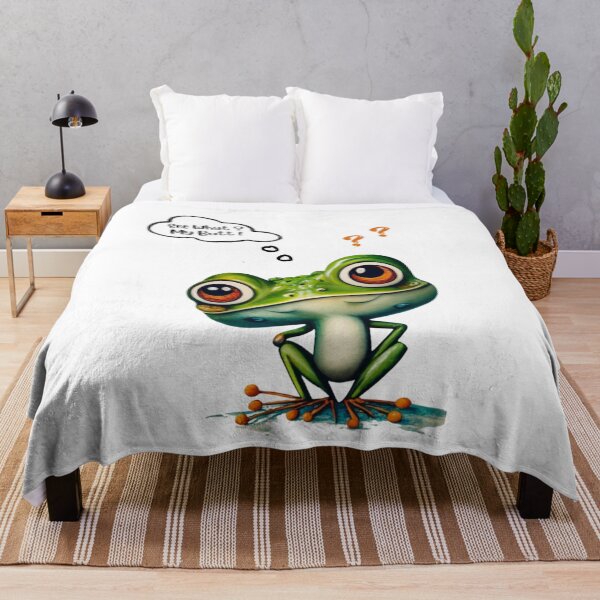 Item preview, Frog Butt Cutie Green Frog Questioning designed and sold by netfires.