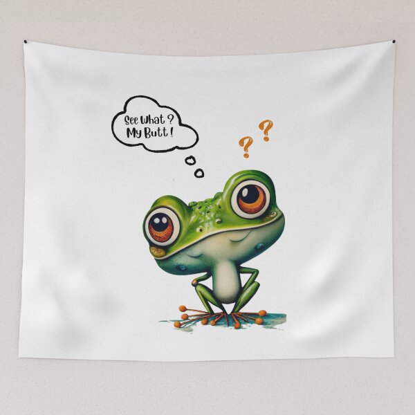 Item preview, Frog Butt Cutie Green Frog Questioning designed and sold by netfires.