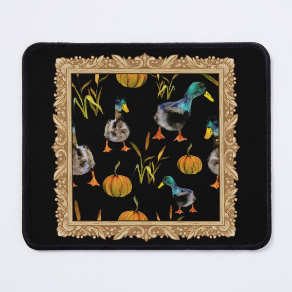 Item preview, Fall Ducks and Pumpkin Pattern Framed designed and sold by DavidsDucks.