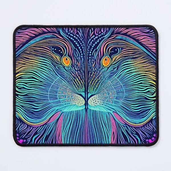 Item preview,  The artwork showcased intricate line art in vibrant fluorescent colors, depicting a captivating array of animals. designed and sold by Best-Art-32.