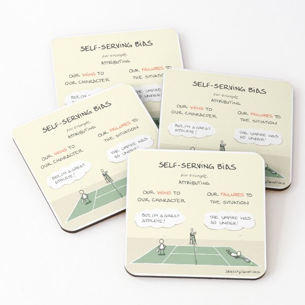 Item preview, Self-serving bias designed and sold by Sketchplanations.