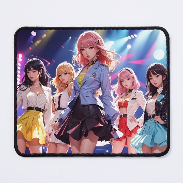 Item preview, K-Pop All Girl Band - On Stage - Anime Style designed and sold by Seneku-Design.